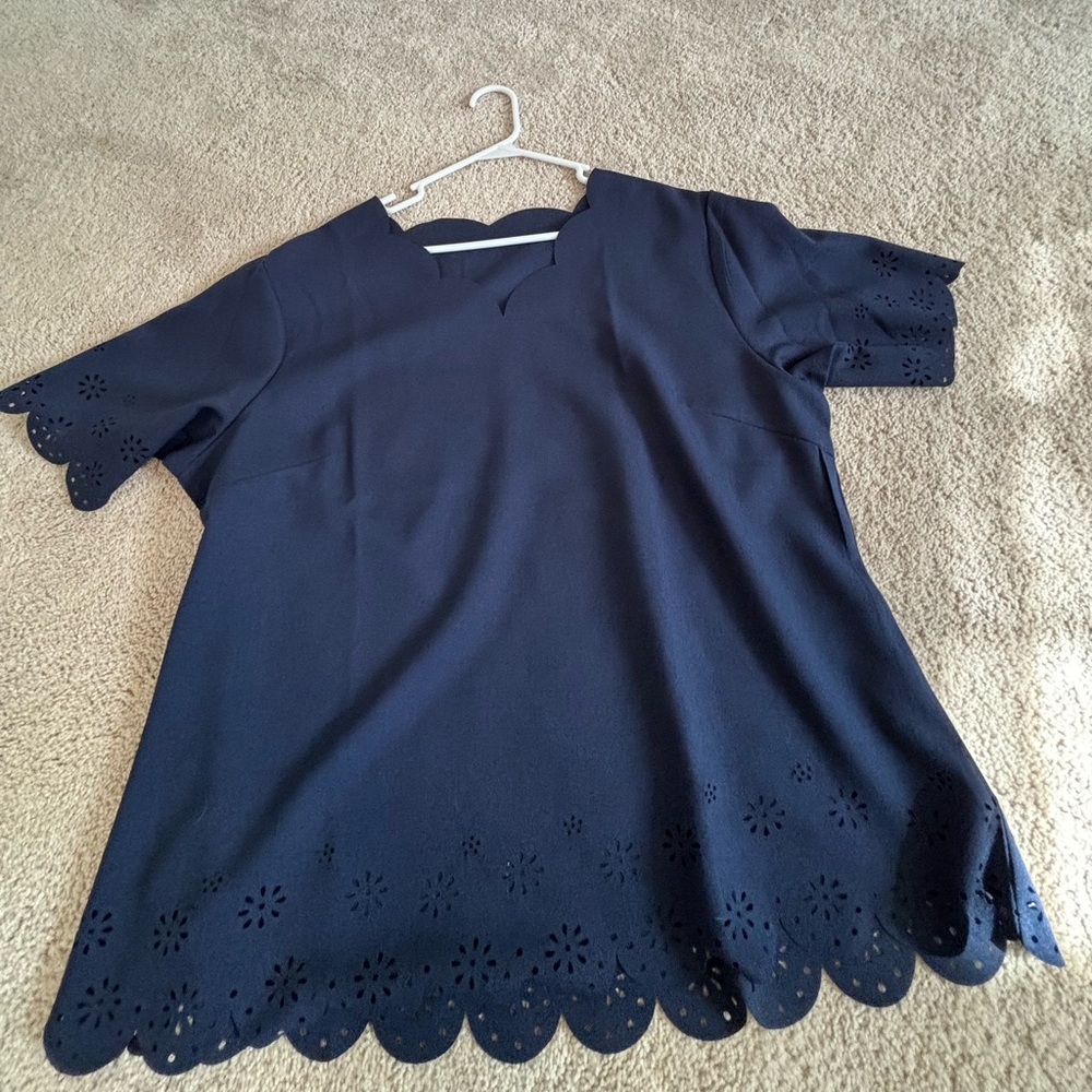 Navy blue blouse from SHEIN
